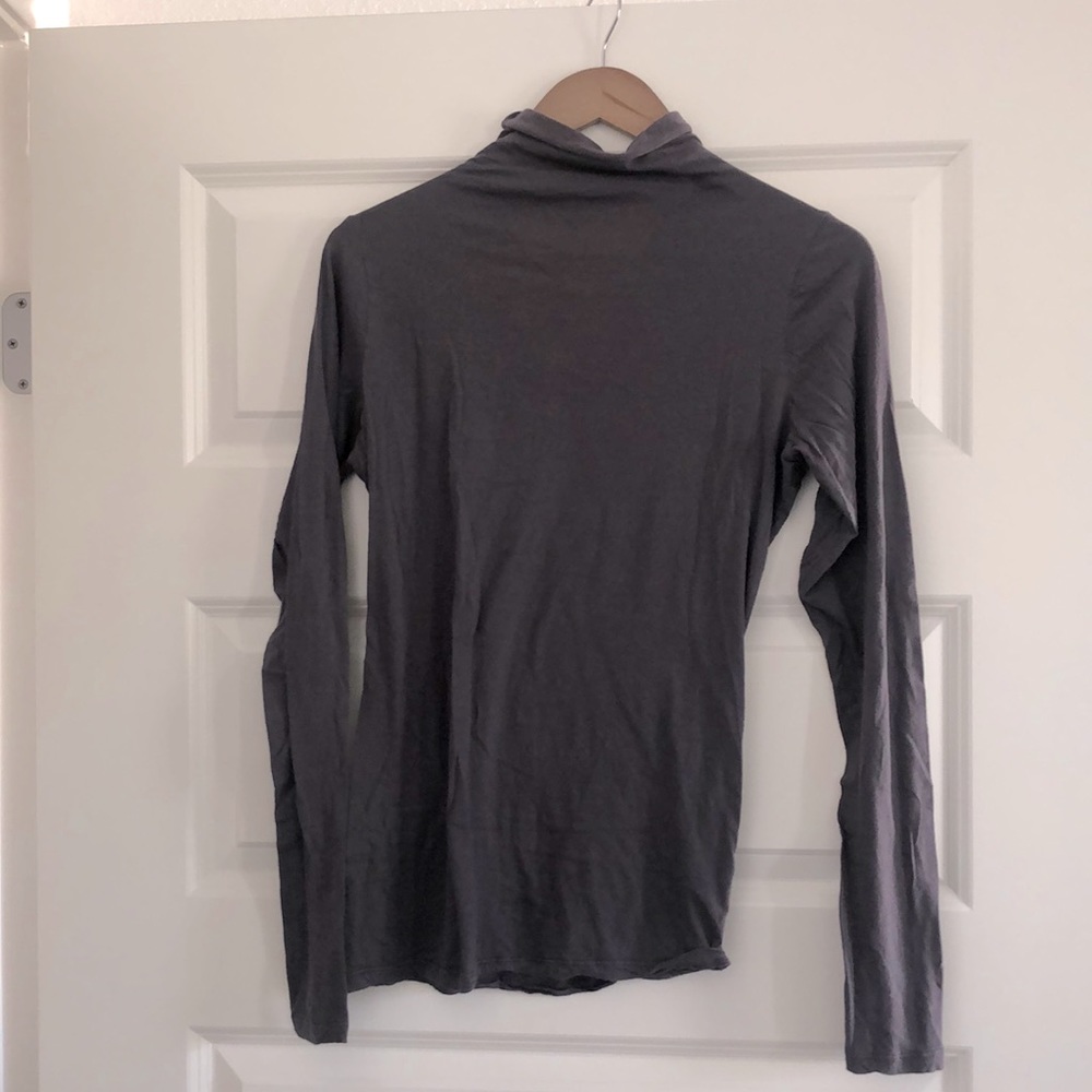 Velvet slate/neutral purple turtle neck.